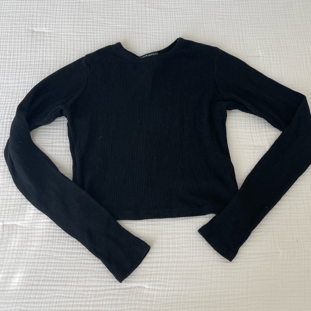 Brandy Melville black thermal long sleeve